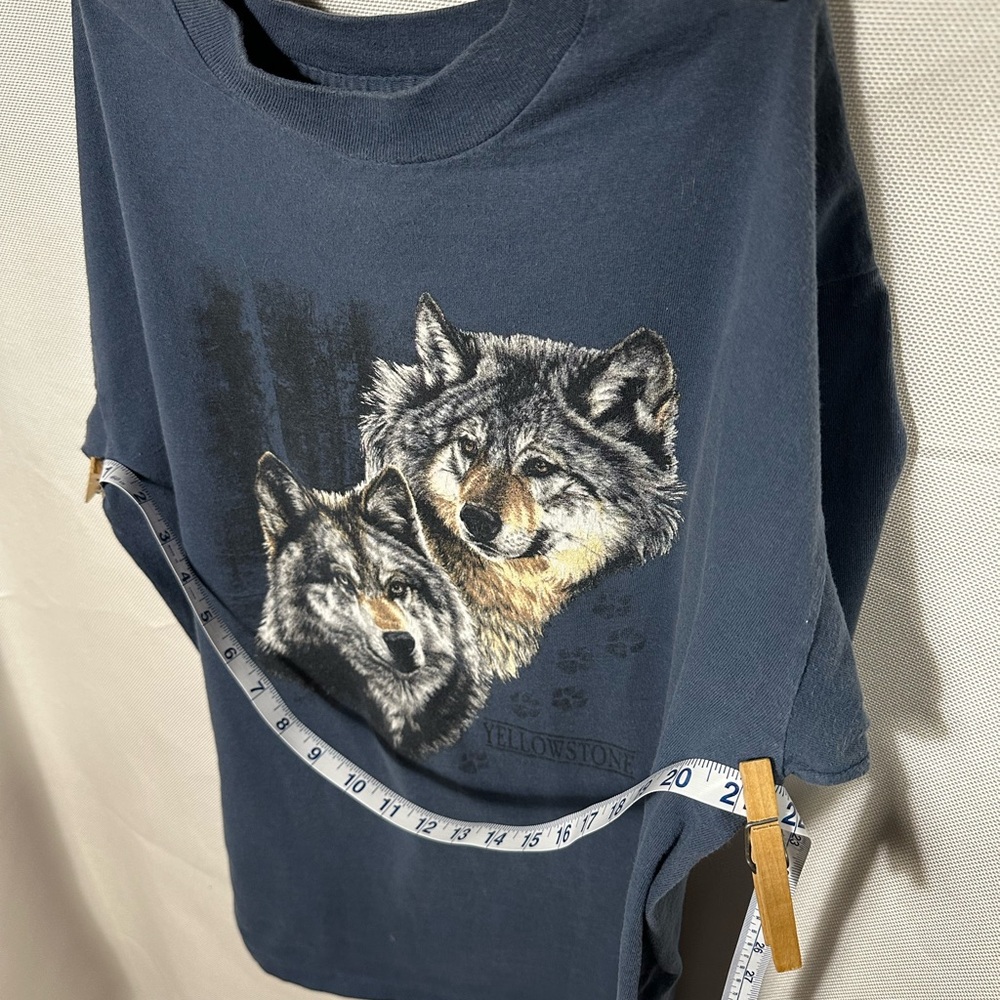 Wolf Graphic T-Shirt - Blue